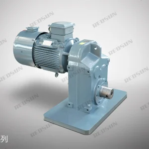 f series parallel shaft helical gear reducer equipped with integral base plate