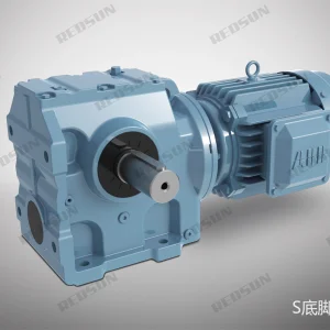 S Series Foot Mounted Worm Helical Gear Reducer, Shaft Extension Type